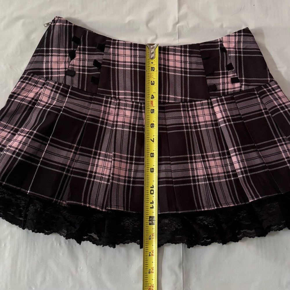 Plaid Pink and Black Skirt - Picture 10 of 13